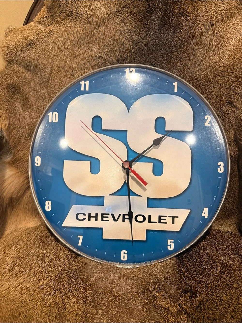 Chevrolet SS Vintage-Style Blue Wall Clock